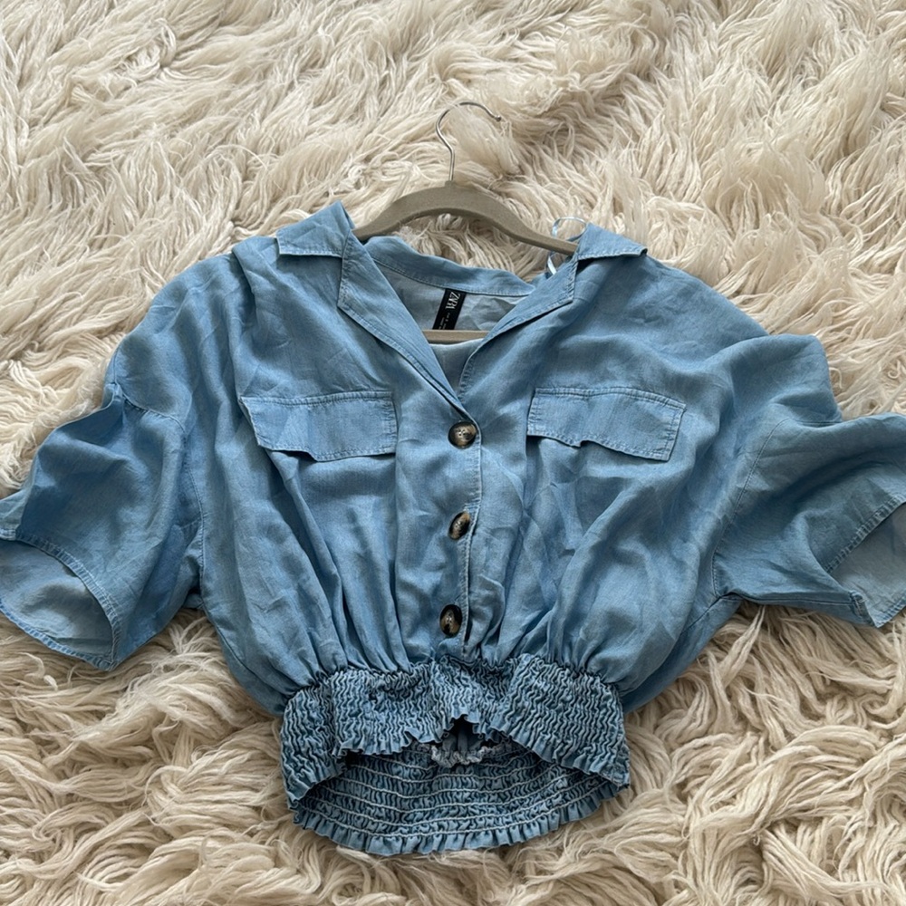 Zara Denim-Styled Top